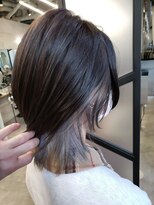 ラフランクリー(la frankly)&nbsp;ウェーブヘア/シアベージュ/バングカラー/シースルーバング