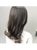 韓国風ハイライトカラーのミディアムレイヤー