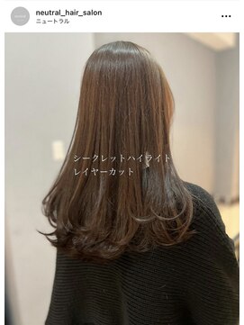 ニュートラル(neutral) 【neutral】シークレットハイライトとレイヤーカット