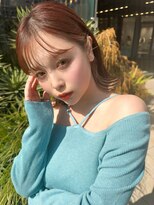 バイオレット 横浜店(Violet)&nbsp;シースルーバング耳掛けインナーカラー切りっぱなしボブ