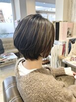 ヘアーデザイン ベルタ(Hair Design BELTA) 小顔ショートボブ×アッシュカラーハイライト