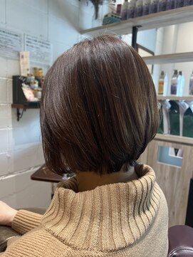 チアー ヘアリラクゼーション(cheer HAIRRELAXATION) くせを収まりやすくしたショートボブ