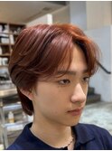 エンドカラー韓国センターパート中性ウルフホワイトブロンド学割