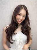 大人可愛い中華美女ワンホンヘア×モカベージュ
