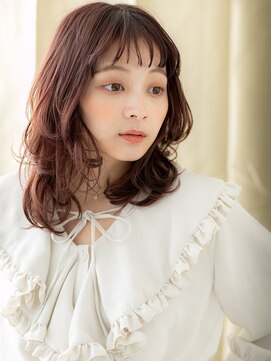 カバーヘア ブリス 戸田公園西口店(COVER HAIR bliss) ミルクティーピンクミディアムレイヤーTc4戸田公園20代30代40代