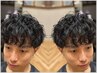 【men'sデザインパーマ&カット】+高炭酸泉美肌スパシャン☆￥23.800→￥18.800-