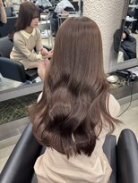 ペレ 栄 アネックス(PELE栄ANNEX) 韓国 くびれロング レイヤー ワンホンヘア 小顔前髪