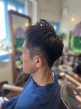 ツーブロックメンズショート