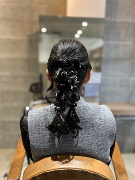 編みおろしアレンジ