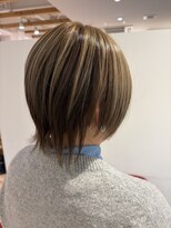 アズールサン 草加西口店(azule-sun) ハイライトカラー,ウルフレイヤー,ショート,グレージュ【草加】