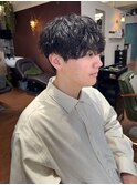 刈り上げないマッシュ×波巻きパーマ