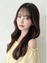 シュガーアンドソルト 垂水(SUGAR&SALT)&nbsp;春にぴったりふわっと軽いシースルーバングの韓国風ロング