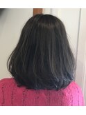 lea☆透明感カラー内巻きカールミディアムグラデーションボブ