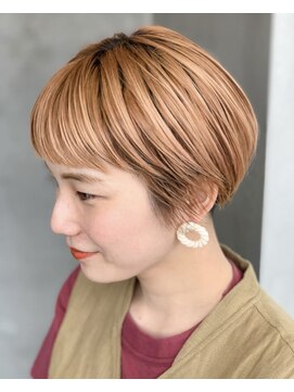 テトヘアー(teto hair) short［ショートカットハンサムショートオレンジベージュ］