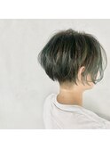 #刈り上げハイライトグリーン