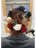 ヘアセット　卒業式　アップスタイル　ヘアアレンジ