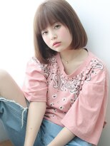 大人可愛い透け感小顔ひし形ショートボブ20代30代40代髪質改善