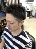 ツーブロック×アップバンク