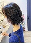 レイヤーカットミディアムパーマ