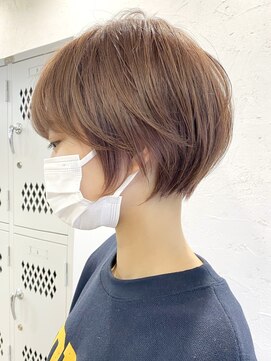 エリマ 調布(elima) ◎マッシュショート 前髪あり アッシュベージュ イルミナカラー