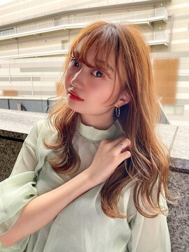 アヴァンスアンス 広島袋町店(AVANCE.ens) ペールベージュ×ニュアンスロング