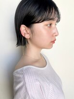 ガーデン タチカワ(garden tachikawa)&nbsp;タイトボブ×ネイビーブルー×シースルーバング