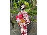 夏のレンタル浴衣着付け（ヘアセット込）￥11000