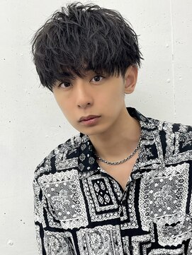 アーリー(Ali'i) ソフトツイストパーママッシュウルフ無造作束感ショートメンズ