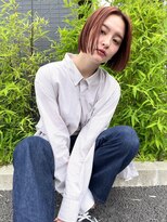 クラン(Chlan) 夏の愛されピンクブラウン×ナチュラルストレートボブ