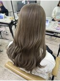 前髪こなれミディイメチェンミルクティーグレージュ所沢韓国