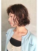 ヘアーメイク ストーリィー(hair make STORY) 黒髪ボブのくるくるパーマ(デジパです) 14300円