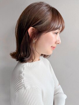 リヤン 表参道(lyann) シースルーバングサイドバングフェミニンロング斜めバング