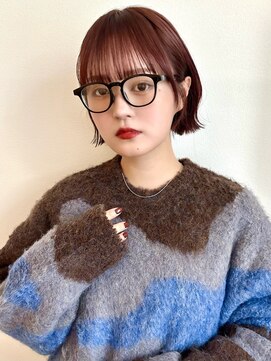 アペロ 柏(Apero) 切りっぱなしボブ/暖色ボブ/ワインレッド/柏美容室/前髪カット
