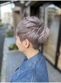 マッシュショート×ラベンダーベージュ　30代40代50代