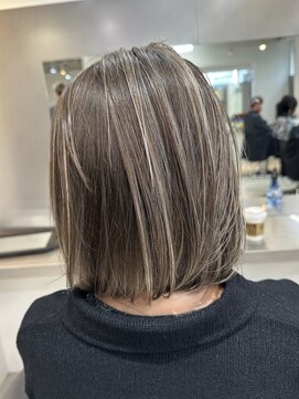 ラック 表参道(LUCK) ハイライト/ボブ/グレージュ/コントラストハイライト/髪質改善