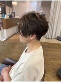 30代40代　クールショート×ナチュラルパーマ　別府/大分