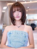 ウルフボブ髪質改善ストレート顔周りレイヤーカット前髪縮毛矯正