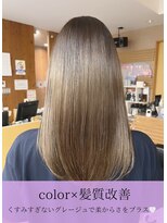 ヘアーメイク ダンス(hair make DANCE)&nbsp;くすみブラウングレージュでまろやかさプラス