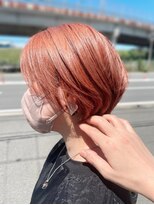 オーティティ(O-TETE)&nbsp;O-TETEオレンジカラーショートボブ髪質改善カラー小倉戸畑