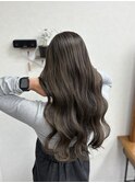 ハイライトカラーグレージュ　くびれ巻き
