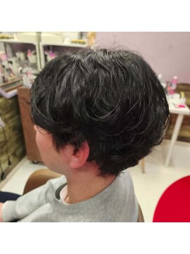 パワープラスヘア 伸ばし中のパーマ