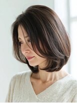 トリッカ 代官山(tricca)&nbsp;ミディアムボブ/白髪ぼかし/白髪染め/小顔カット/ツヤ髪