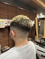 スタンドバーバー 柏(STAND BARBER) MEN’S/リバースセンターパート/ニュアンスパーマ/柏
