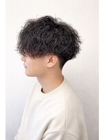 フラグス(FLAGS)&nbsp;メンズカット×ツイストスパイラルパーマ×黒髪パーマ