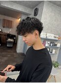 波巻きパーマ