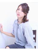 【florun.】くるりんぱの簡単ハーフアップ