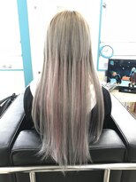 マーメイドヘアー(mermaid hair) シルバーに2種類のピンクメッシュ☆