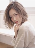《Agu hair》ふんわり透明感の外ハネ×ミディ
