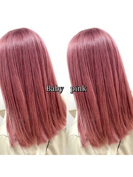 ヘアーメイク トレコローリ(hair make trecolori) 【trecolori 津田沼】ベイビーピンク/ブリーチ2回