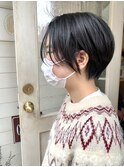 2024秋冬トレンドヘア丸顔に似合うハンサムショート梅ヶ丘サロン
